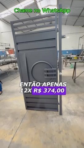 Capa vertical de vídeo comercial para serralheria e campanha em Belo Horizonte