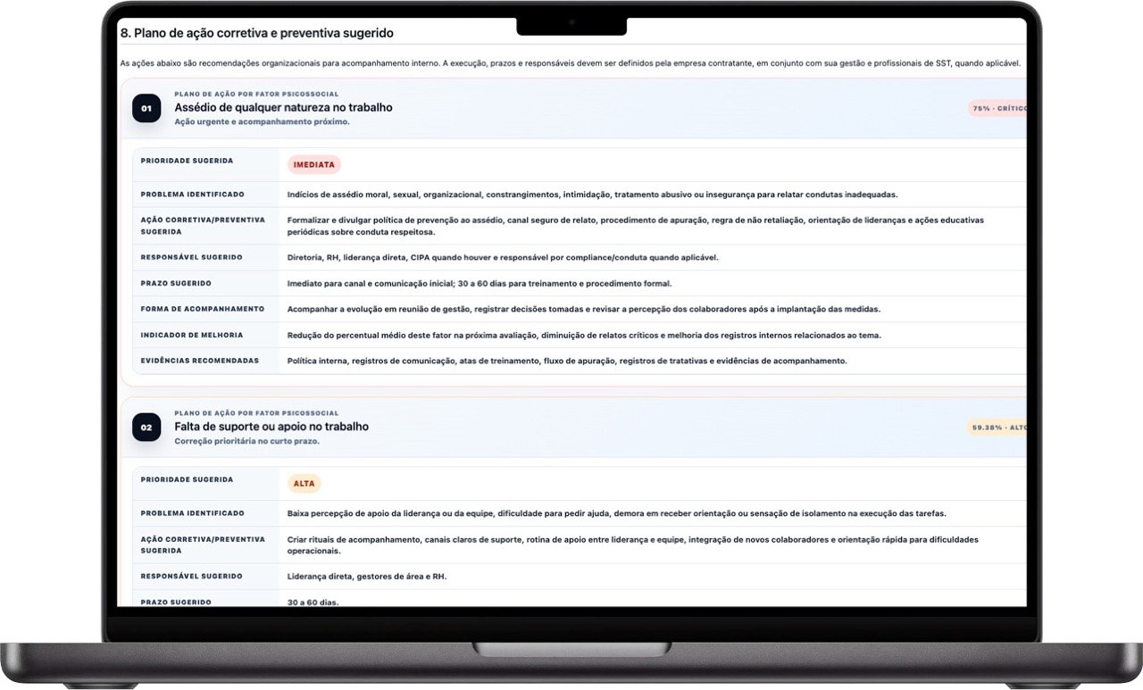 Relatório com tabelas