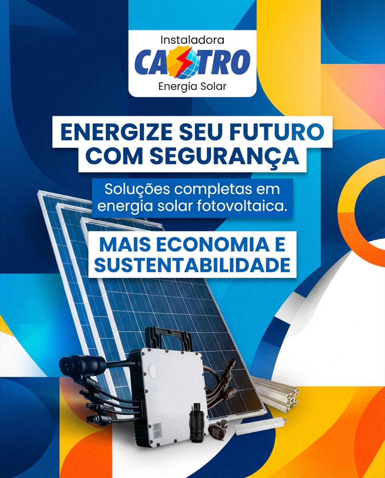 Arte da Instaladora Castro sobre segurança e sustentabilidade