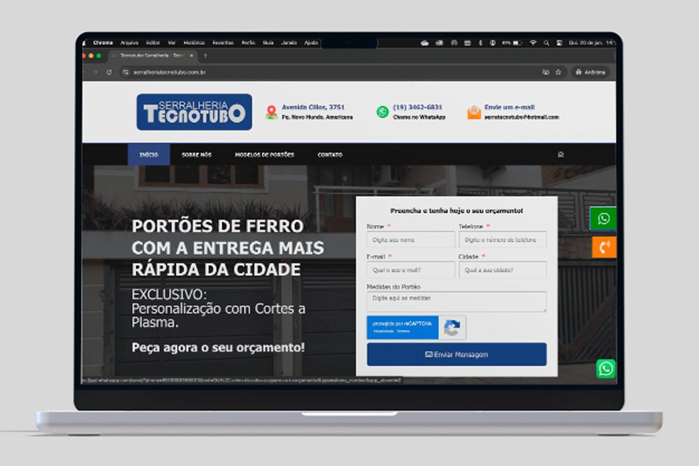 Site com SEO Profissional e otimizado para a sua empresa, Tecnotubo